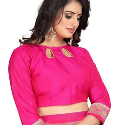 LEAFFEB Ethnic Motif Zari Woven Pure Silk Banarasi Saree image 5