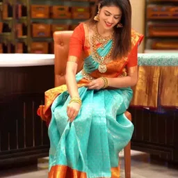 Parampara Ethnic Woven Design Pure Silk Banarasi Saree image 2