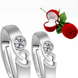 Teeragaj Set Of 2 Stone-Studded Adjustable Finger Ring-image-86