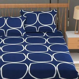 KIDS WONDERS Multicoloured Floral 160 TC King Bedsheet with 2 Pillow Covers-image-44