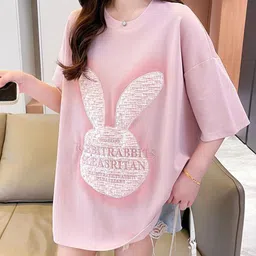 StyleCast x Revolte Women Graphic Printed Round Neck Cotton Oversized T-shirt-image-84