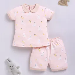 BABY GO Kids Printed Short Sleeves Pure Cotton T-shirt With Shorts-picture-34
