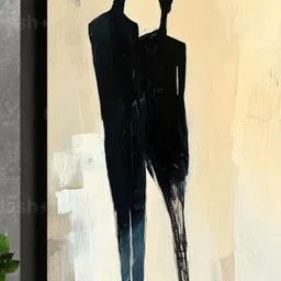 Viventiq Off White & Black Single Piece Canvas Other Wall Paintings image 3