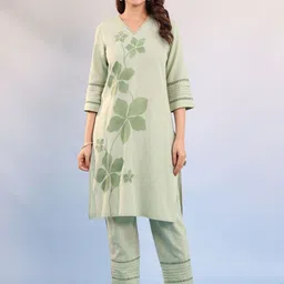 MISRI Women Floral Printed Kurta with Trousers-picture-35