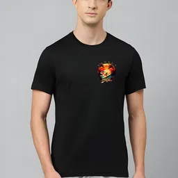 SZN Graphic Printed Round Neck Short Sleeves Regular Fit Casual T-shirt-image-27