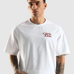 Calvin Klein Jeans Men Brand Logo Printed Round Neck Pure Cotton Relaxed Fit T-shirt-picture-19