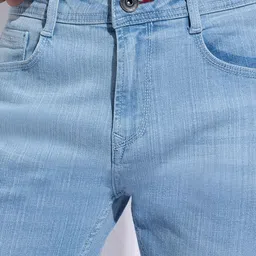 SF JEANS by Pantaloons Men Slim Fit Low Distress Light Fade Jeans image 3