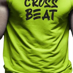 3Colors Pack Of 2 GymVests VEST-2C-CCUT-BLK BULL_GREEN CROSSBEAT_M image 3