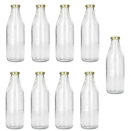 1ST TIME Set Of 10 Transparent Glass Freezer Safe Water Bottle image 5