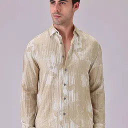 Banana Club Men Classic Slim Fit Opaque Abstract Casual Shirt-picture-24