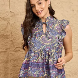 DRAPE AND DAZZLE Paisley Printed Top-picture-36