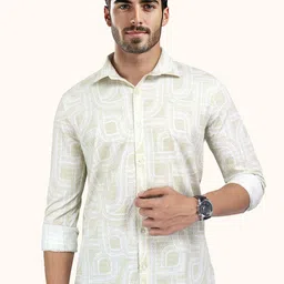 ROUGHELLS Men Slim Fit Printed Casual Shirt-picture-22