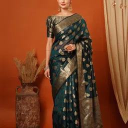 DIVASTRI Woven Design Zari Pure Silk Kanjeevaram Saree-picture-26