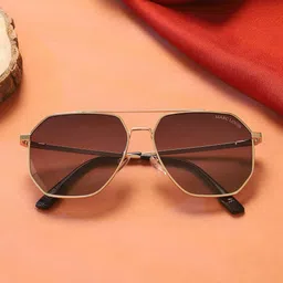 MARC LOUIS Unisex Square Sunglasses with Polarised and UV Protected Lens MARC LOUIS 9226 GOLDEN SG-picture-20