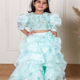 Li'l Angels Girls Embellished Ready to Wear Lehenga &-picture-0