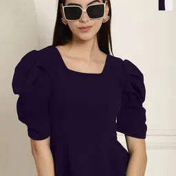 Metronaut Women Pack Of 2 Puff Sleeve Peplum Top-picture-20