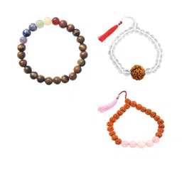 Divine souvenirs Unisex Set Of 3 Artificial Beaded Elasticated Bracelets-picture-45