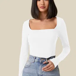 Maheshvi Women Solid Square Neck Long Sleeves Top-picture-32