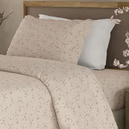 Boutique Living India Beige & White Printed Cotton 300TC Comforter Set 2.74m x 2.74m-image-20