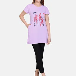 Divine Girl Print Cotton Longline Top-image-95