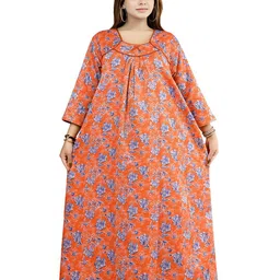 Bindass Female Collection Printed Maxi Nightdress image 5