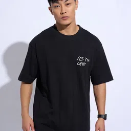 People Men Typography Printed Drop-Shoulder Sleeves Pockets Boxy T-shirt-picture-22