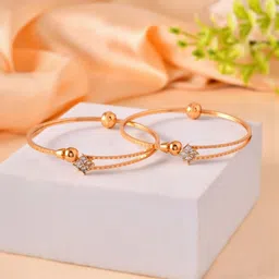 Anouk Set Of 2 Gold-Plated Stones-Studded Square Shaped Bangles-picture-24