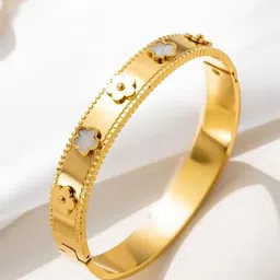 DIVASTRI Gold-Plated Stainless Steel Anti Tarnish Kada Bracelet-picture-39