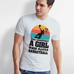 Seekbuylove Men Printed Round Neck Short Sleeves Bio Finish Regular Fit T-shirt image 5