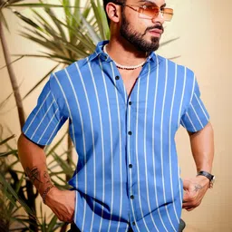 SANBROS Men Standard Striped Casual Shirt-picture-32