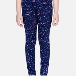Naughty Ninos Girls Pack Of 2 Printed Cotton Ankle-Length Leggings-picture-56