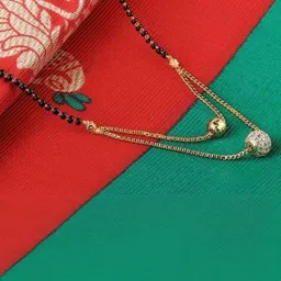 ZOMIX FASHION Artificial Stone Studded & Beaded Mangalstura-image-11