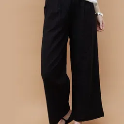 Fame Forever by Lifestyle Women Printed Pleated Trousers-picture-33