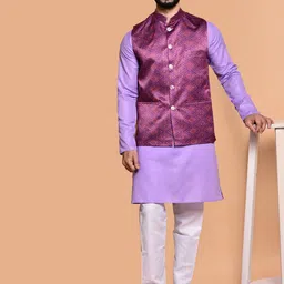 PRINTCULTR Men Regular Pure Cotton Kurta with Trousers image 1