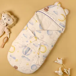 KICKS & CRAWL Printed Cloud Cuddles Carry Nest Velcro Baby Sleeping Bag-picture-14