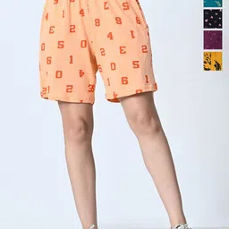 BAESD Women Printed High-Rise Shorts-image-13