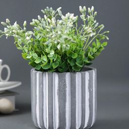 TAYHAA Grey Striped Ceramic Planter-picture-14