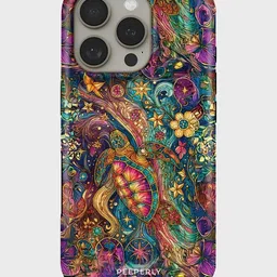 PEEPERLY Unisex iPhone 14 Pro Quirky Turtle Crystal Impact Resistant Back Case-picture-38