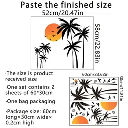 Jaamso Royals 2-Pcs Black & Red Printed Self-Adhesive & Durable Wall Sticker image 5