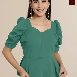 Tromko Sweetheart Neck Puff Sleeve Top-picture-24