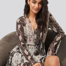 CORSICA Printed Fit & Flare Mini Dress image 4