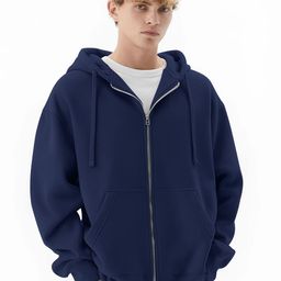 Maniac Men Solid Hood Cotton Front-Open Sweatshirt-picture-36