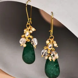 Anvik Gold Plated Contemporary Drop Earrings image 1