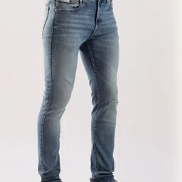 Calvin Klein Jeans U.S Men Skinny Fit Mid-Rise Mildly Distressed Light Fade Jeans image 3