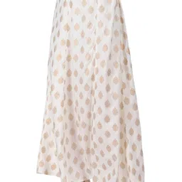 ERUDITE CLUB Printed New Basics Embellished A-Line Maxi Skirt With Shirt image 3