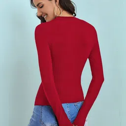 Maheshvi Solid Long Sleeves Fitted Top image 5