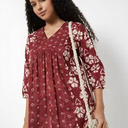 max Ethnic Motifs Printed V-Neck Kurti-picture-19