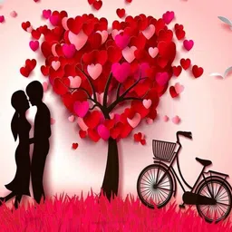 BELLA TRUE Red & Pink 2 Pieces Abstract Printed Door Curtains image 3