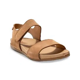 Saint G Women Leather Open Toe Velcro Flats-picture-23