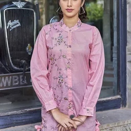 PEACH PIPER Puff Sleeve High Low Shirt-picture-40